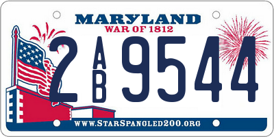 MD license plate 2AB9544