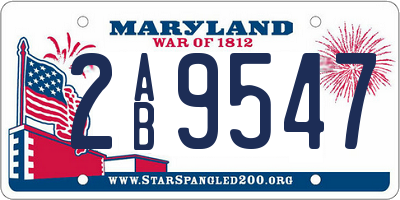MD license plate 2AB9547