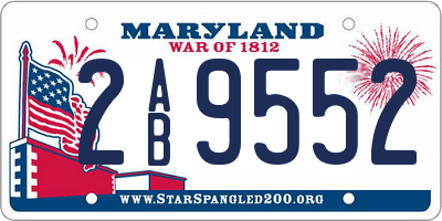 MD license plate 2AB9552