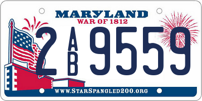MD license plate 2AB9559