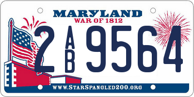 MD license plate 2AB9564