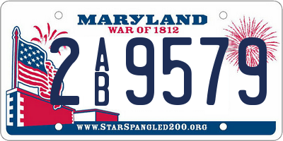 MD license plate 2AB9579