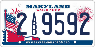 MD license plate 2AB9592