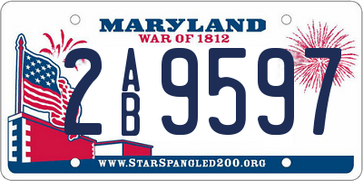 MD license plate 2AB9597
