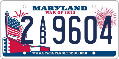 MD license plate 2AB9604