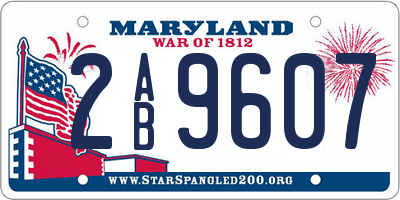 MD license plate 2AB9607