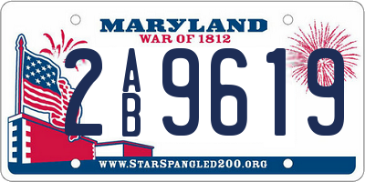 MD license plate 2AB9619