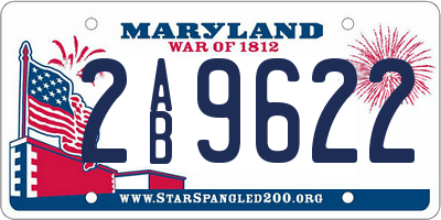 MD license plate 2AB9622