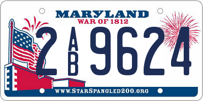 MD license plate 2AB9624