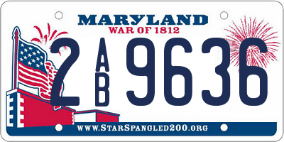 MD license plate 2AB9636