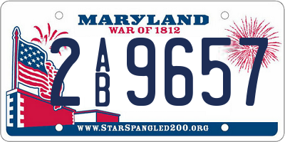 MD license plate 2AB9657