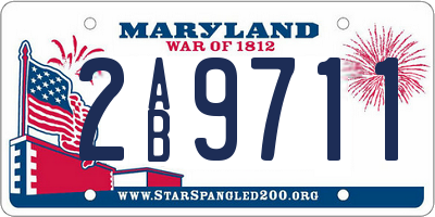 MD license plate 2AB9711