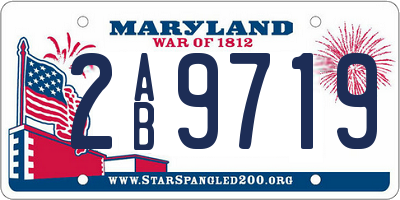 MD license plate 2AB9719