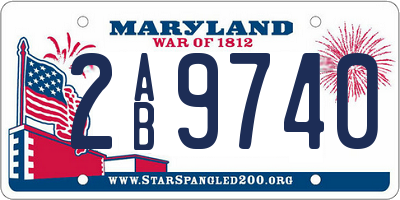 MD license plate 2AB9740