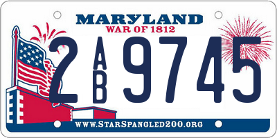 MD license plate 2AB9745