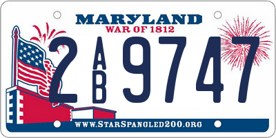 MD license plate 2AB9747
