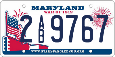 MD license plate 2AB9767