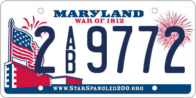 MD license plate 2AB9772