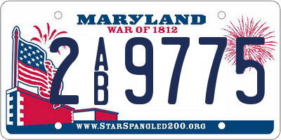 MD license plate 2AB9775