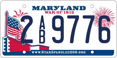 MD license plate 2AB9776
