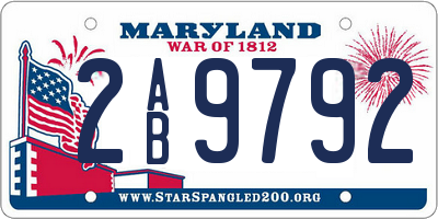 MD license plate 2AB9792