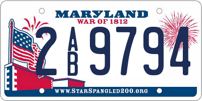 MD license plate 2AB9794