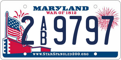 MD license plate 2AB9797