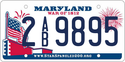 MD license plate 2AB9895