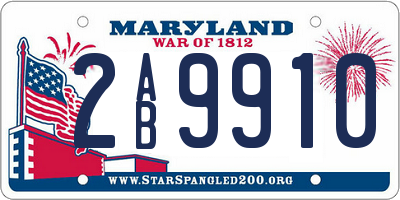 MD license plate 2AB9910