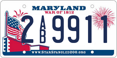 MD license plate 2AB9911
