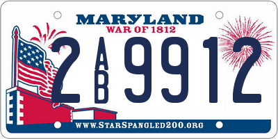 MD license plate 2AB9912