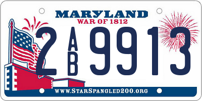 MD license plate 2AB9913