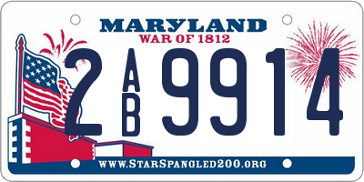 MD license plate 2AB9914
