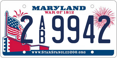 MD license plate 2AB9942