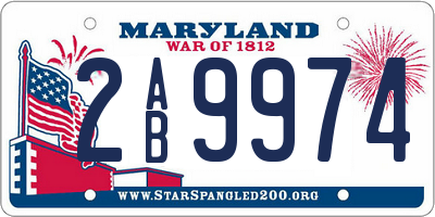 MD license plate 2AB9974
