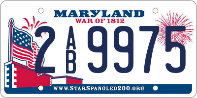 MD license plate 2AB9975
