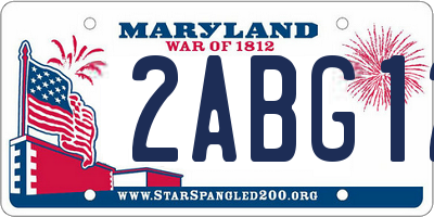 MD license plate 2ABG12