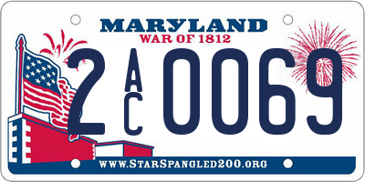 MD license plate 2AC0069