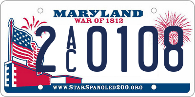 MD license plate 2AC0108