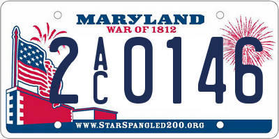 MD license plate 2AC0146