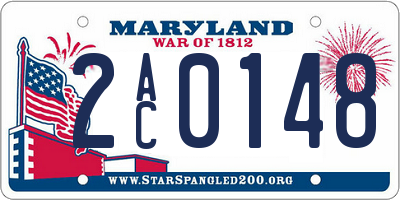MD license plate 2AC0148