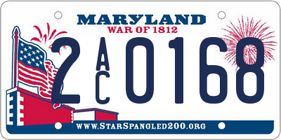 MD license plate 2AC0168