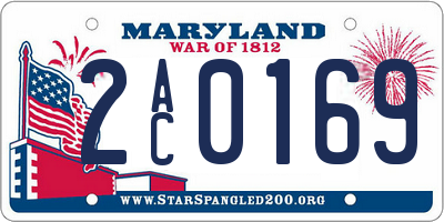 MD license plate 2AC0169