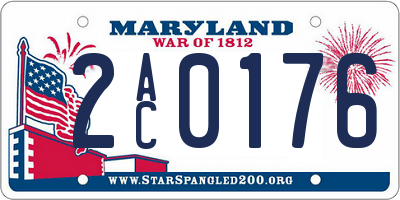 MD license plate 2AC0176
