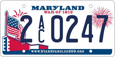 MD license plate 2AC0247