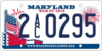 MD license plate 2AC0295