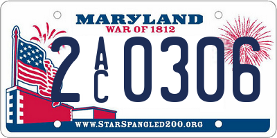 MD license plate 2AC0306