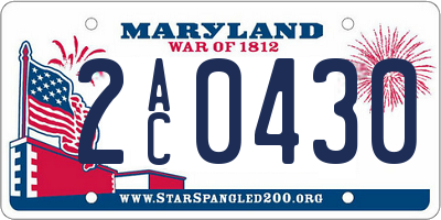 MD license plate 2AC0430
