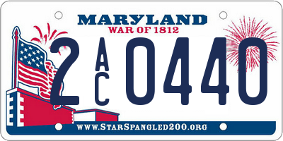 MD license plate 2AC0440