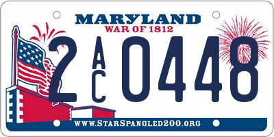 MD license plate 2AC0448
